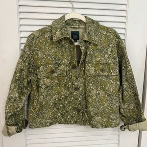 Wild Fable Green Floral Canvas Jacket